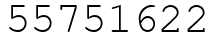 Число 55751622.