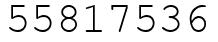 Число 55817536.