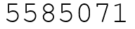 Число 5585071.