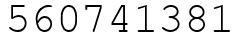 Число 560741381.