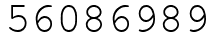 Число 56086989.