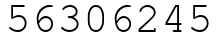 Число 56306245.