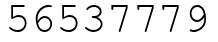 Число 56537779.