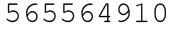 Число 565564910.