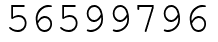 Число 56599796.