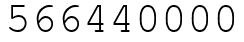 Число 566440000.