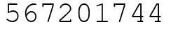 Число 567201744.