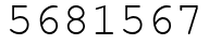 Число 5681567.