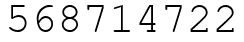 Число 568714722.