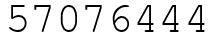 Число 57076444.