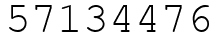 Число 57134476.