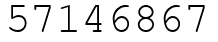 Число 57146867.