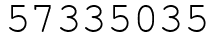 Число 57335035.