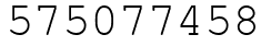 Число 575077458.