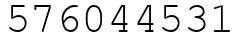 Число 576044531.