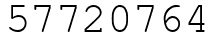 Число 57720764.