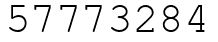 Число 57773284.