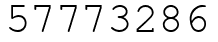Число 57773286.