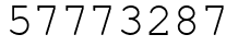 Число 57773287.