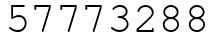 Число 57773288.