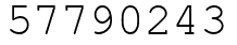 Число 57790243.