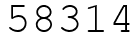 Число 58314.