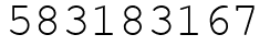 Число 583183167.