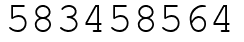 Число 583458564.