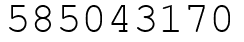 Число 585043170.