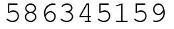 Число 586345159.