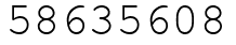 Число 58635608.