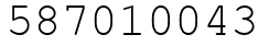 Число 587010043.