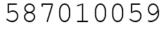 Число 587010059.