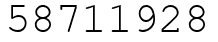 Число 58711928.