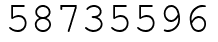 Число 58735596.
