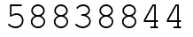 Число 58838844.