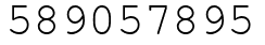 Число 589057895.