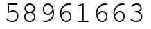 Число 58961663.