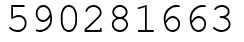 Число 590281663.