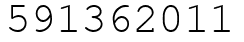 Число 591362011.