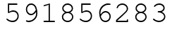 Число 591856283.
