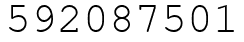 Число 592087501.