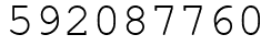 Число 592087760.