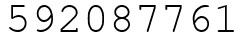 Число 592087761.