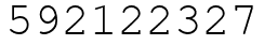 Число 592122327.