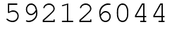 Число 592126044.