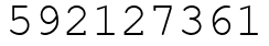 Число 592127361.