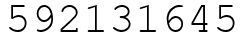 Число 592131645.