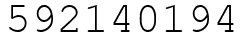 Число 592140194.