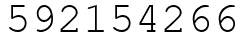 Число 592154266.